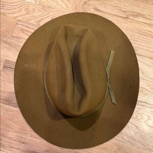 Brown Felt Wide-Brim Men’s Fedora Hat